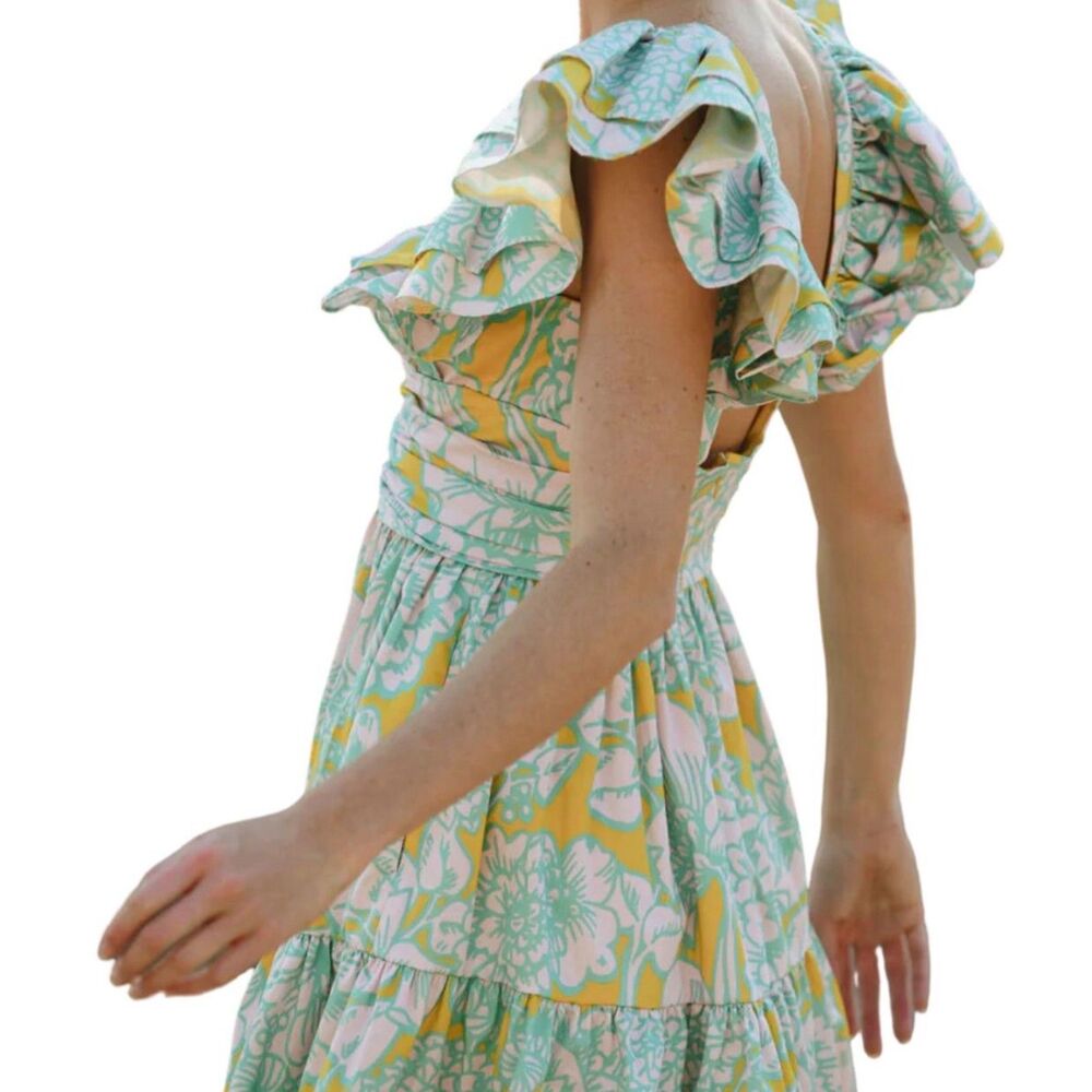 NWT Hutch Flutter Sleeve Raffia Dress with Pockets size S - Picture 10 of 11